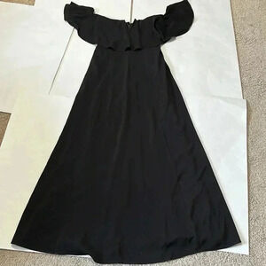 Forever 21 long off the shoulder black dress size small